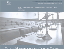 Tablet Screenshot of chrishartmanlaw.com